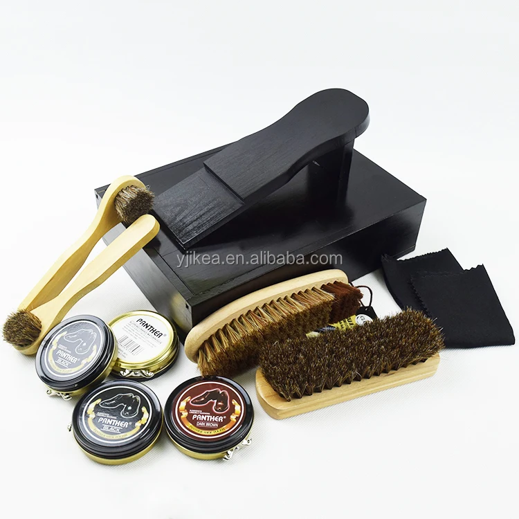 Factory Price Professional Wooden Box Shoe Care Set