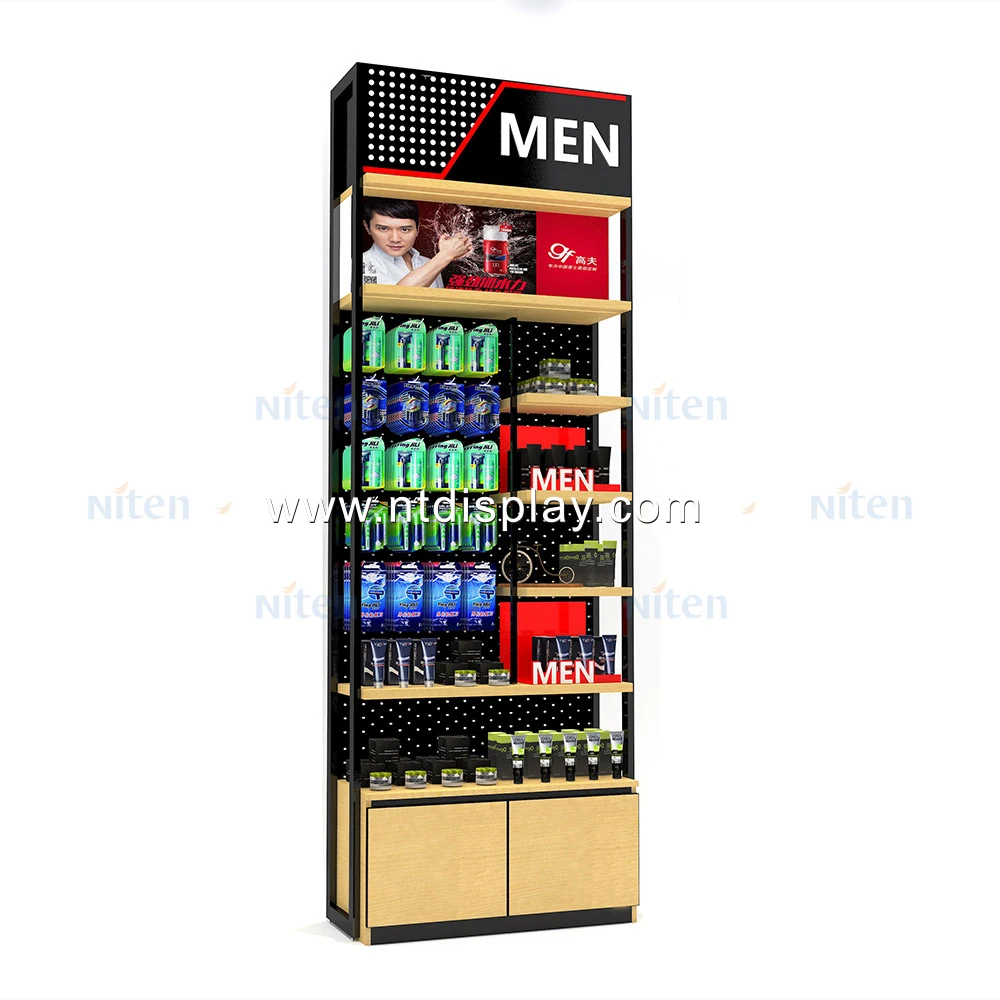 For supermarket sale custom design wood or metal material candle display sales candle display racks