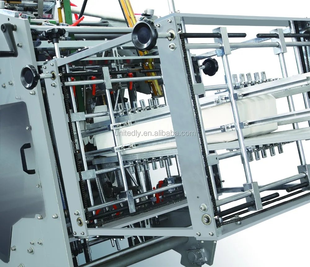 latest full automatic food paper box making machine with CE certificate in china