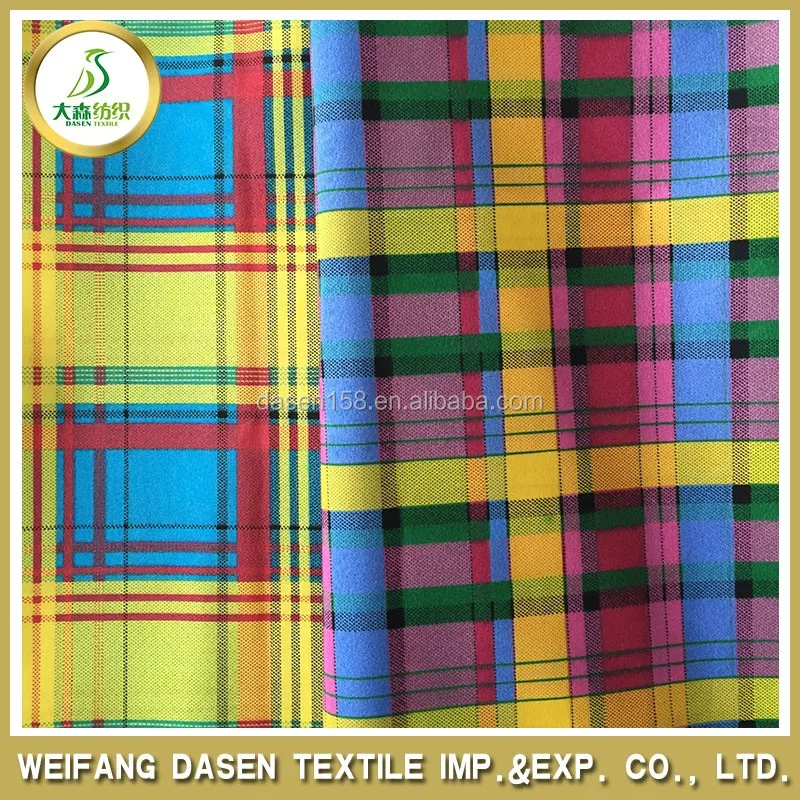 cotton check shirt fabric cotton fabric manufacturer 100% cotton yarn dyed shirting fabric
