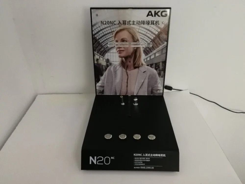 black acrylic ear-in earphone display stand for AKG N20