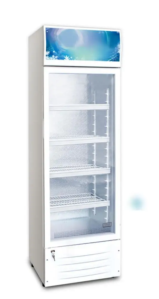 2-8 degree medical glass door pharmacy vaccine display fridge refrigerator with alarm and lock