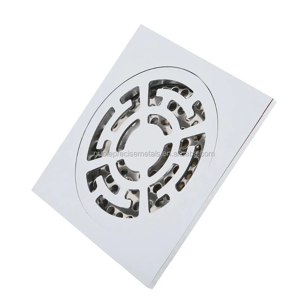 
100mm Chrome Plated Bathroom Shower Drainer Brass Floor Water Waste Drain 