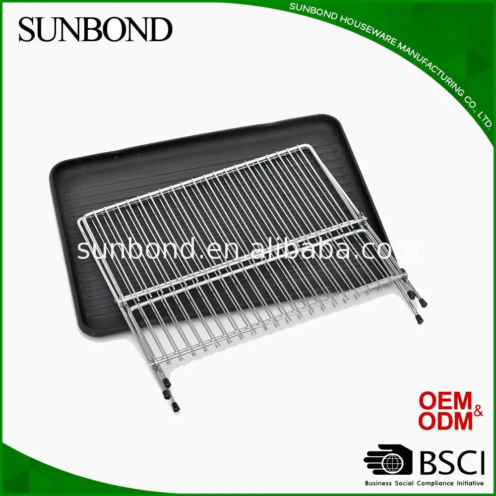 
Manufacturer large dish drainer with drip tray cutlery holder kitchen sink rack plate 