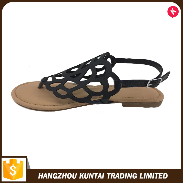 Latest cheap price for wholesale ladies flat sandals,fancy lady sandal