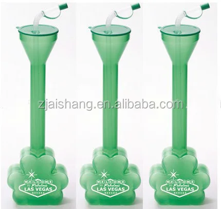 Wholesale custom color durable plastic juice yard glass for GYM