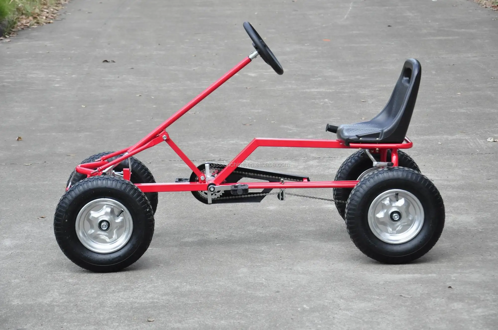 Amusement for outdoor heavy duty adult pedal go kart