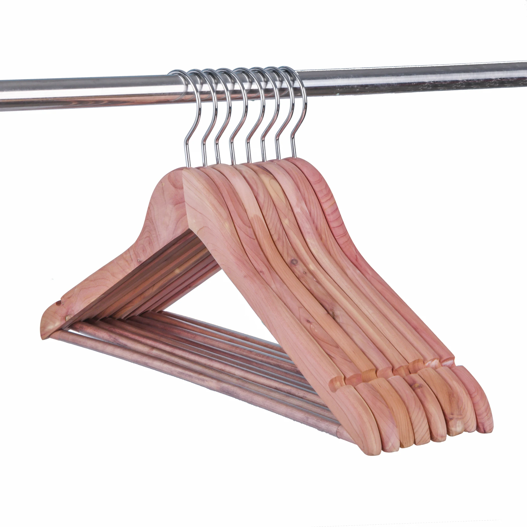 Fashion Cedar Custom Wooden Hangers for Clothes Displaying in Shop or Boutique