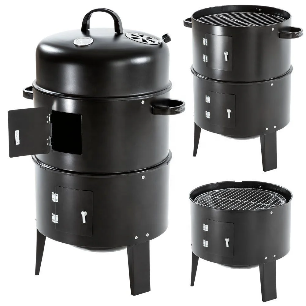 3 IN 1 Multifunction Charcoal BBQ Smoker Grill