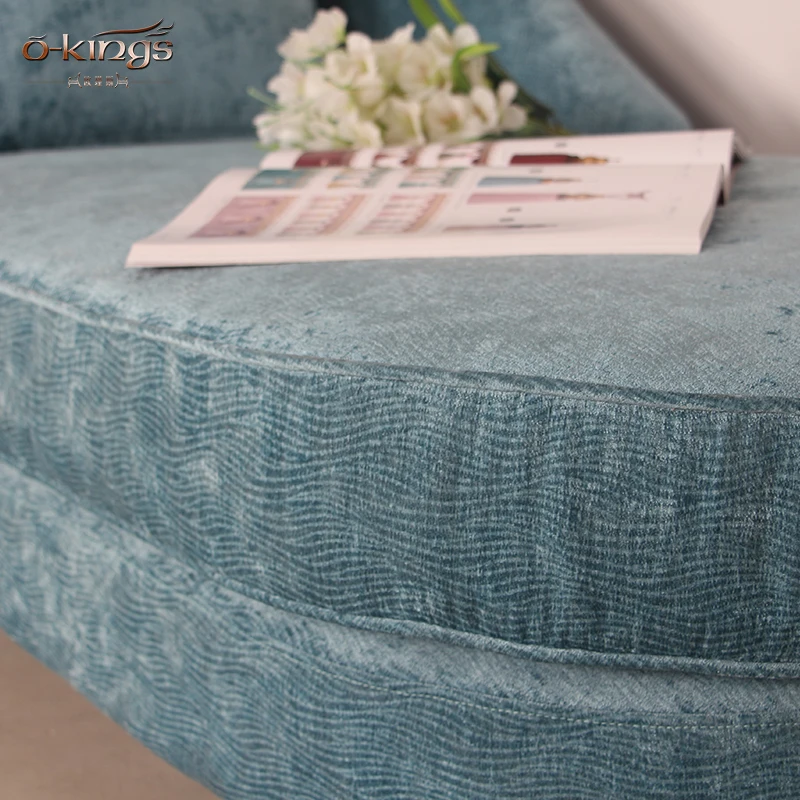 Hotel good goods blue velvet chaise longue