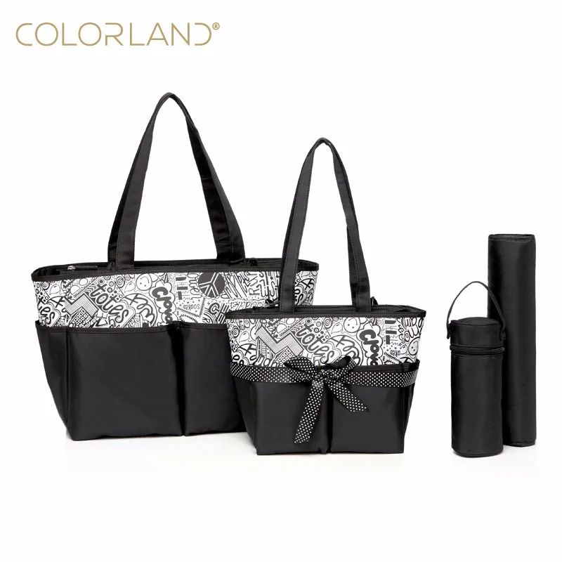 Colorland Fashion Women Traveling Bag Baby Diaper Nappy Mummy Tote Bag Set