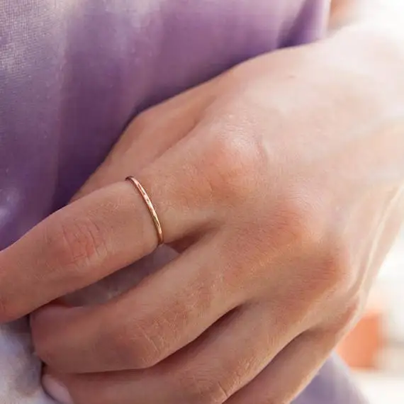 Simple design 2mm round shape stacking 925 sterling silver plain wedding band ring