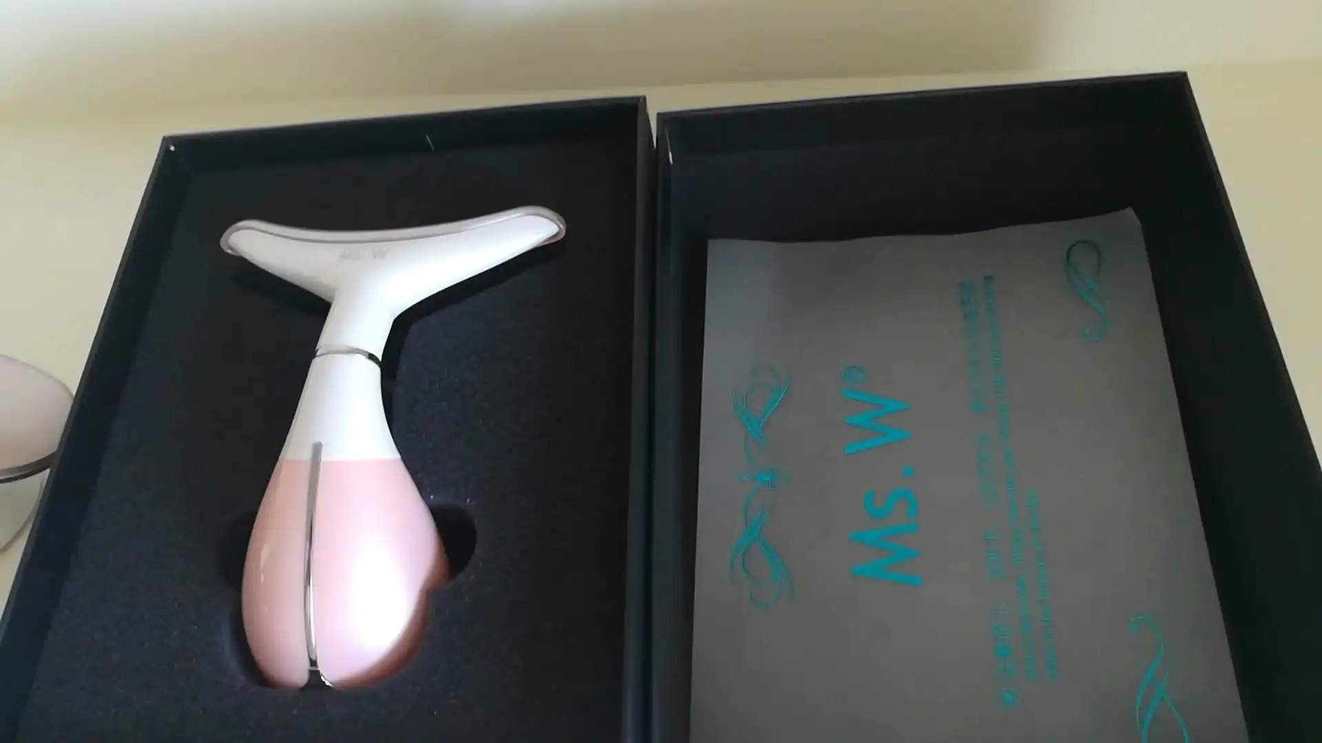 Korean Face Massager - Galvanic Microcurrent Face Lift Machine - LED Red Light Therapy Facial Skin Tightening Device