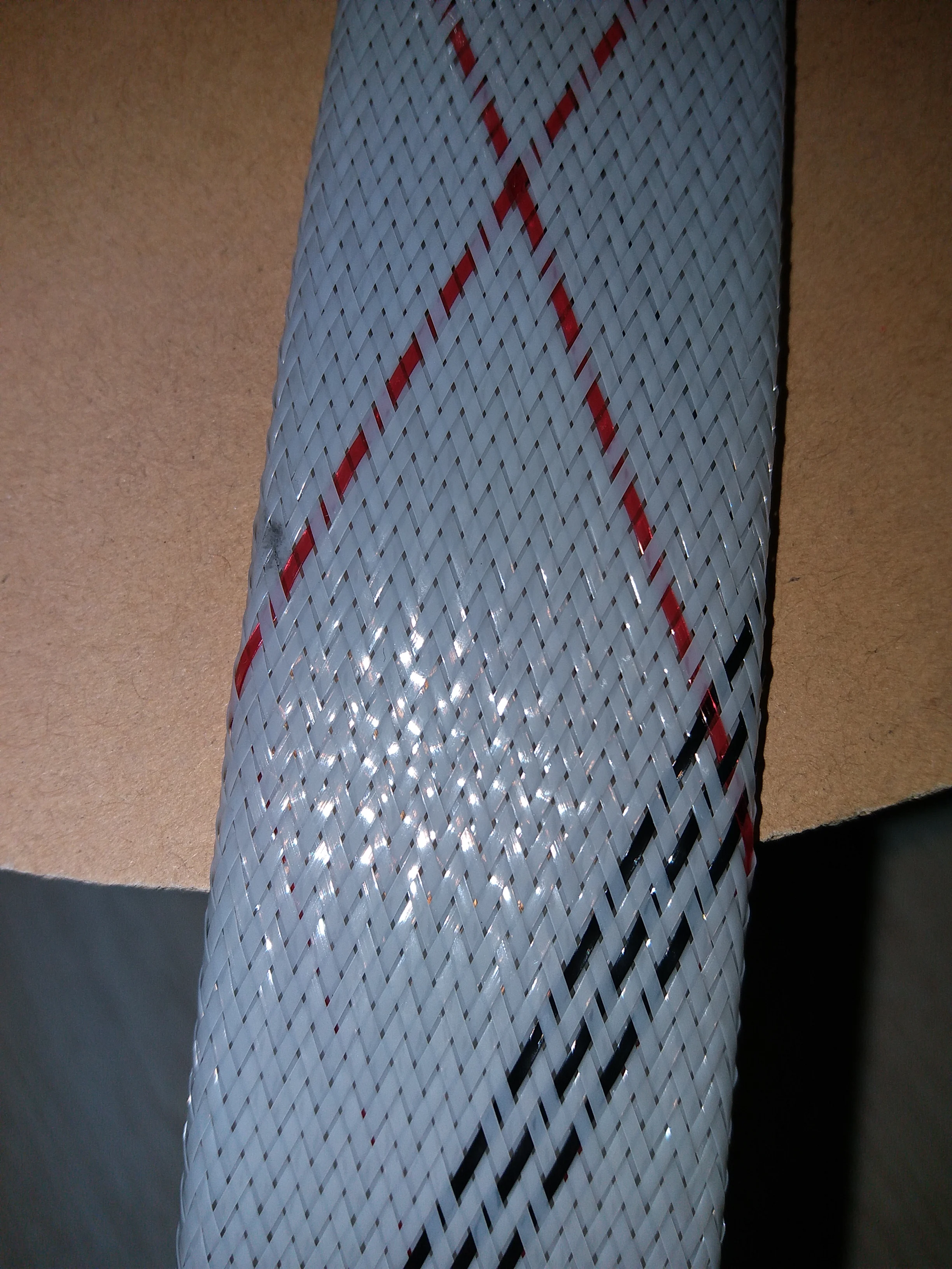 Flat yarn braided sleeving Flat filament braided sleeving