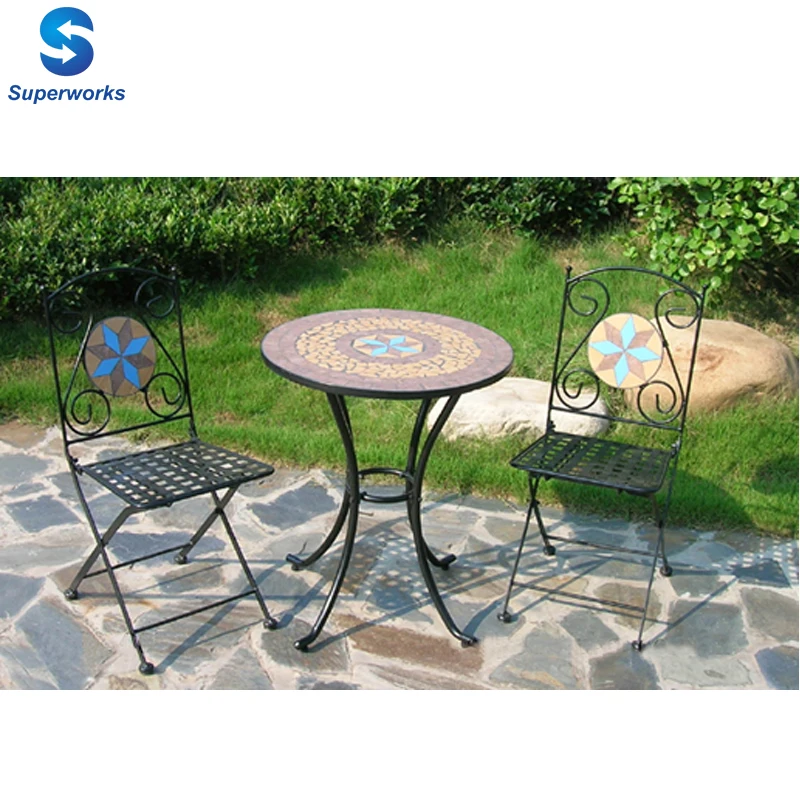 sofa furniture mosaic metal frame folding Leisure rattan furniture philippines