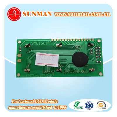 16x1 1x16 1601 lcd character display screen module with module size 80*36mm