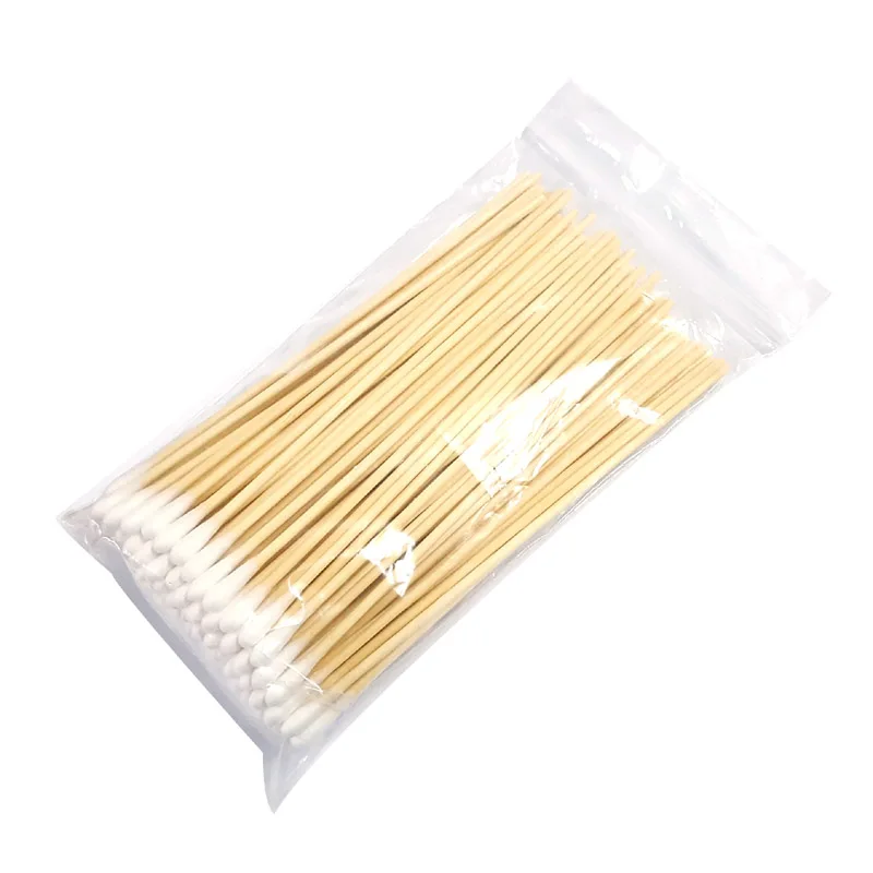 
15 см экологически чистый ватный тампон с бамбуковой ручкой 