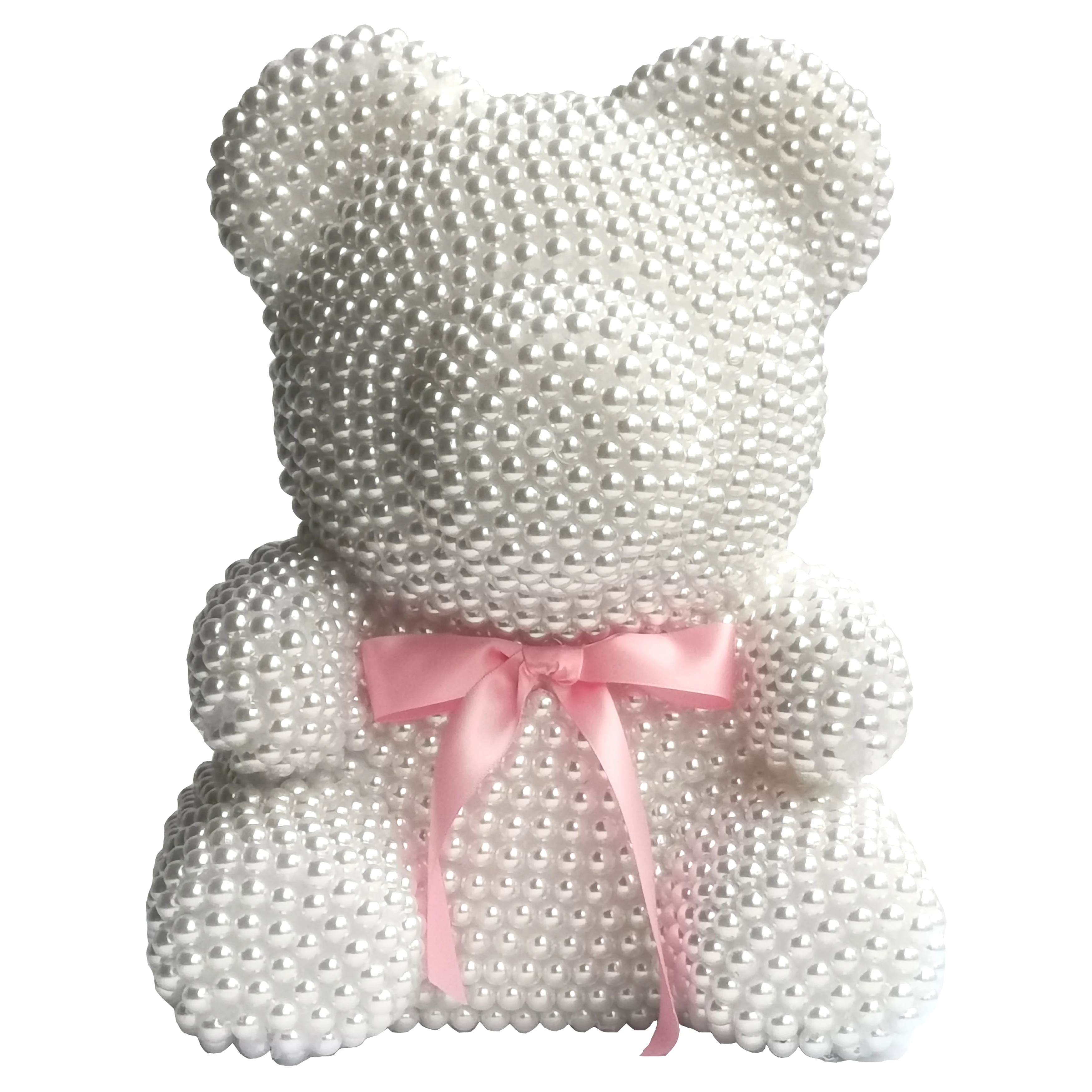 Factory Customized Birthday 40Cm Pearl With Gift Box Wholesale Diamond Teddy Rose Bear For Home Decor
