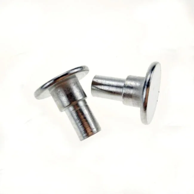 Galvanized Flat Head Shoulder Semi-tubular Rivets Metal Steel Fastener 8mm for Metal Sheets