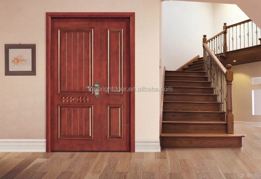 Modern design home wood doors sound proof turkish door design wooden security door