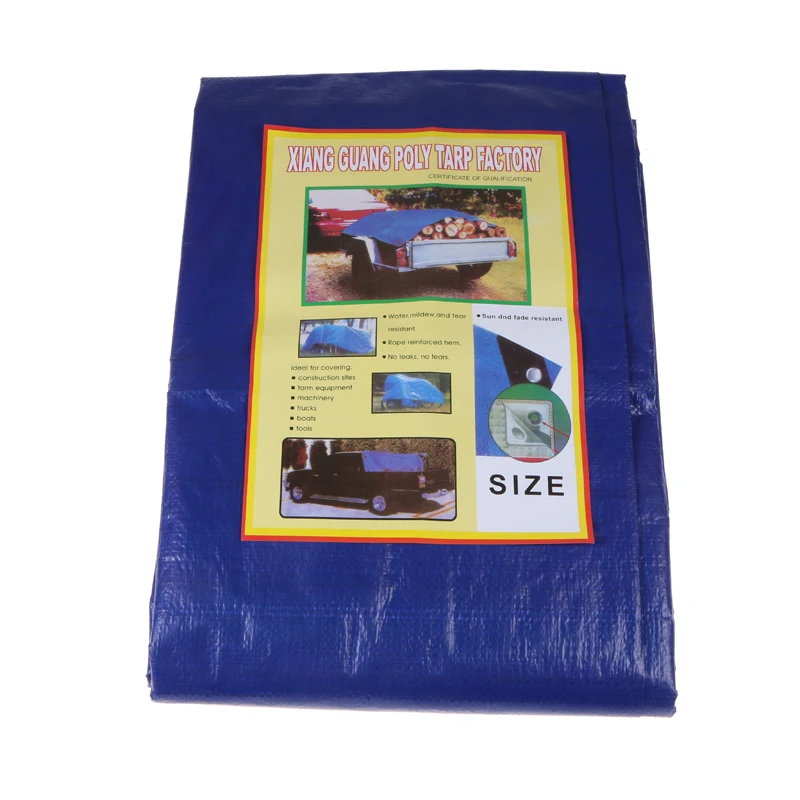 Factory wholesale 180GSM Dark Blue PE Coated Plastic Waterproof Tarpaulin for Truck Ship Cover