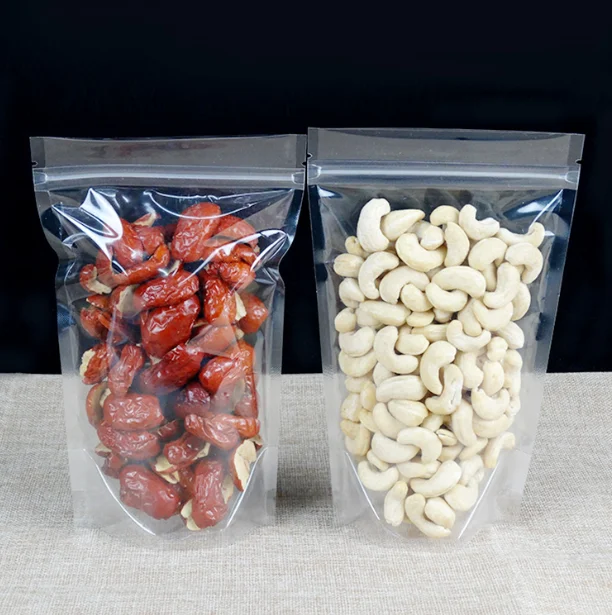 Wholesale Kraft Paper Stand Up Zipper Box Pouch Hot Sale Waterproof  Flat Bottom Pouch Resealable Food Rice Bag