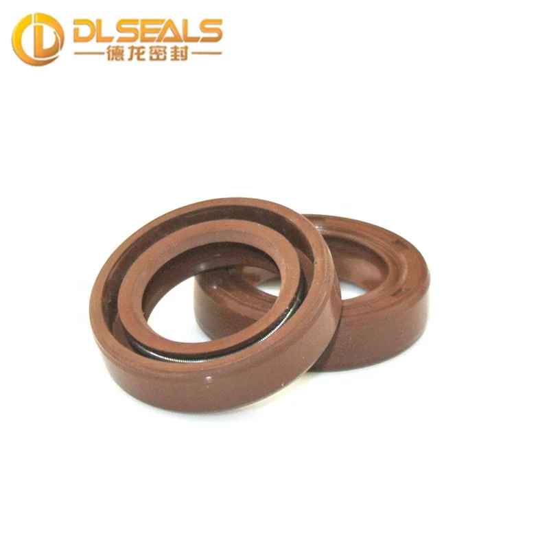 DLseals factory 22x36x8mm rubber oil seals  FKM brown rubber + metal double lips TC oil seal