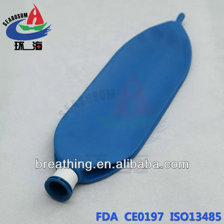 3L blue disposable Medical Latex Breathing Bag CE ISO13485
