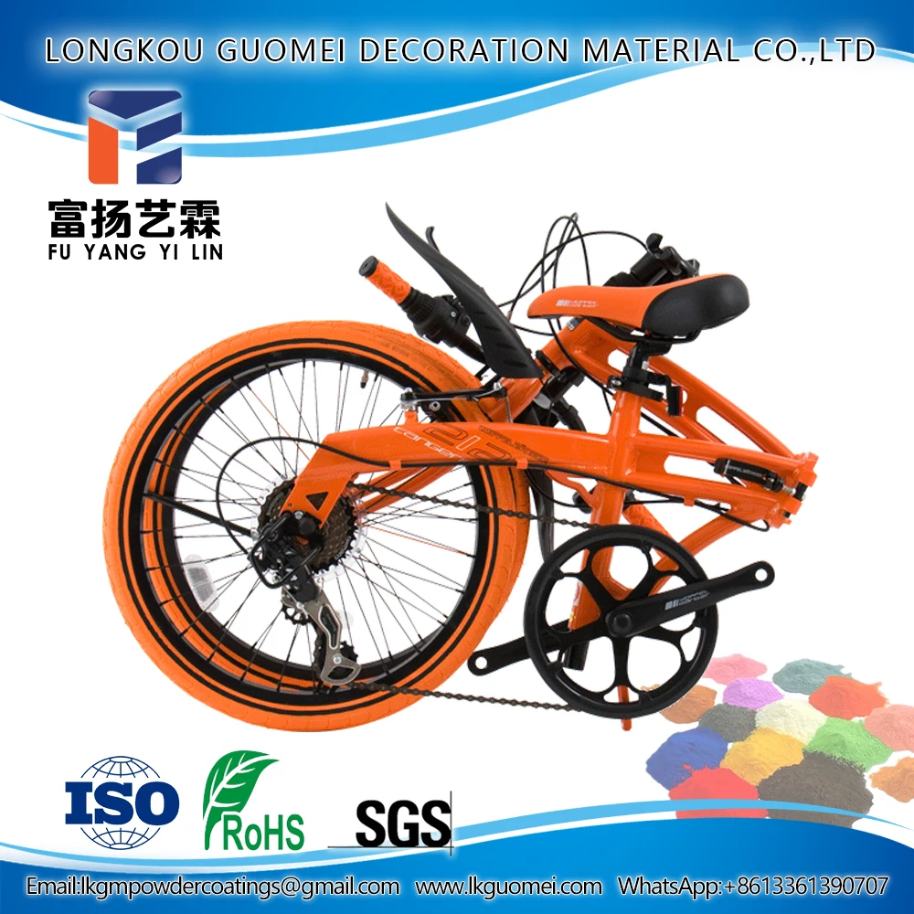 Декоративные Ral2005 Световой Оранжевый high gloss высокое качество распыления краски порошковые покрытия для велосипеда