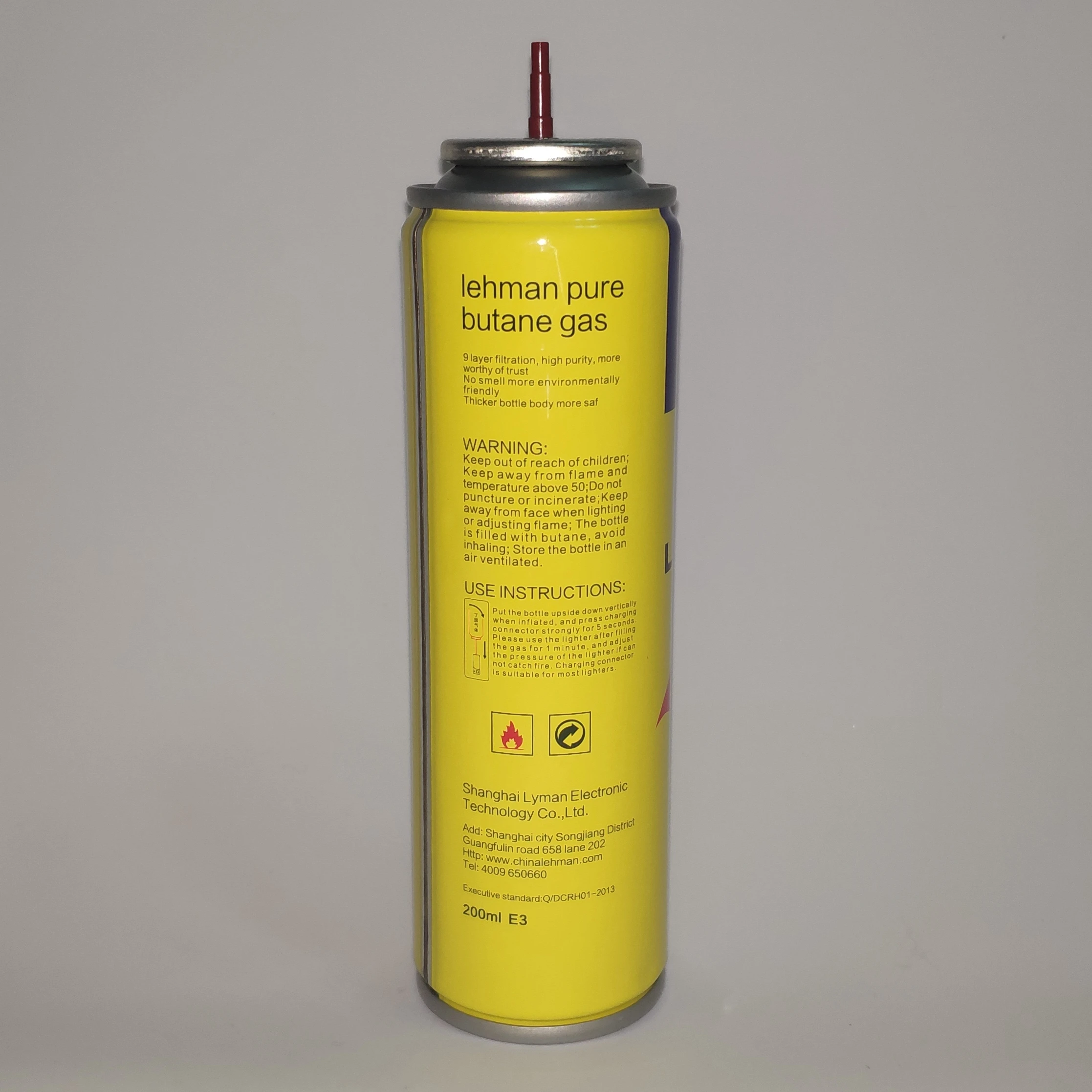 
Aerosol tinplate Can For Gas Lighter refilling 45*140mm aerosol can 200ml gas can 