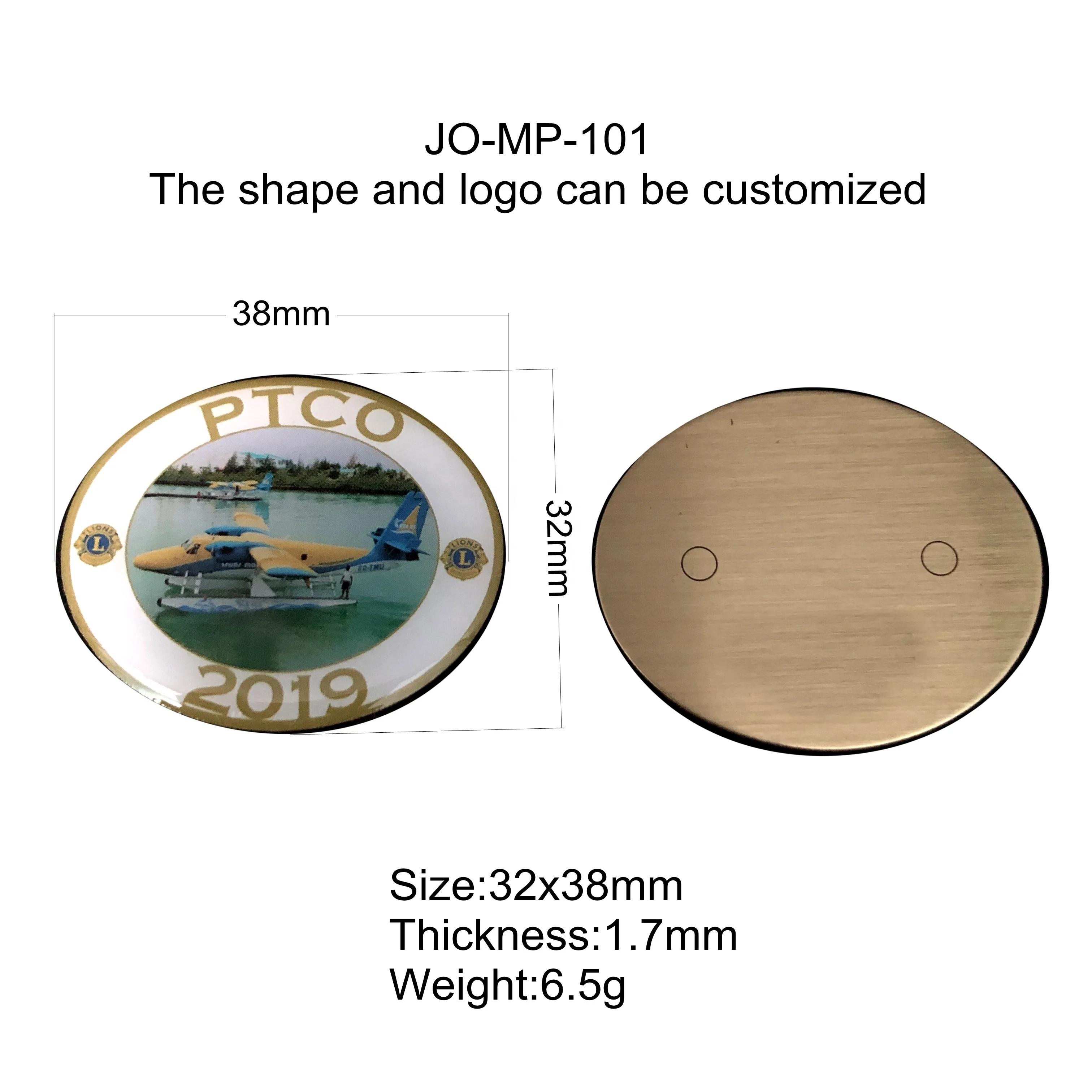 Factory Price Customizable Epoxy Lapel Pin Badge Manufacturer JO-MP-101