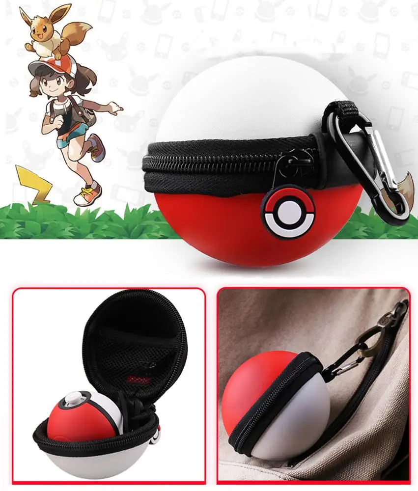 Новая сумка для переноски подходит контроллера PokeBall Plus Pokemon Lets Go Pikachu или Eevee Game смартфона переключателя