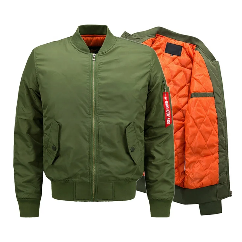 Мужская чёнрно-оптовая продажа со стёганой подкладкой темно-синяя куртка-бомбер с летные куртки