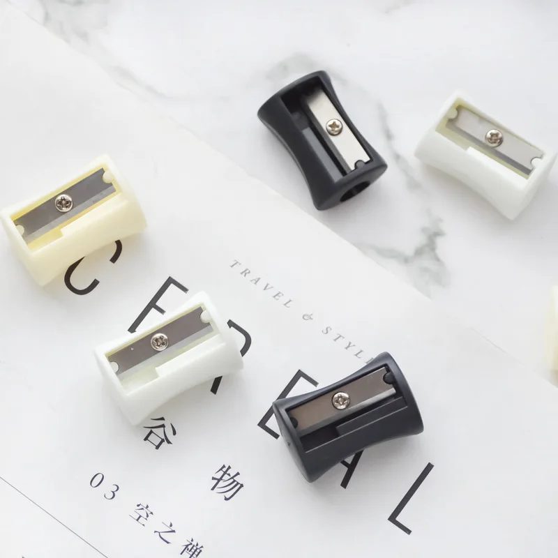 Прочные лезвия из нержавеющей стали, карандаш для макияжа, детская пластиковая ручная точилка