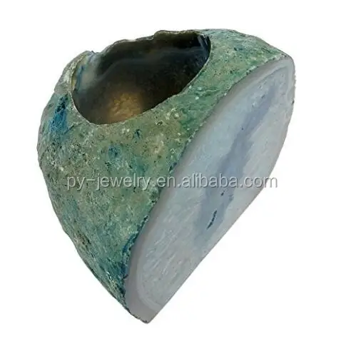 Druzy Tea Light Agate Candle Holder