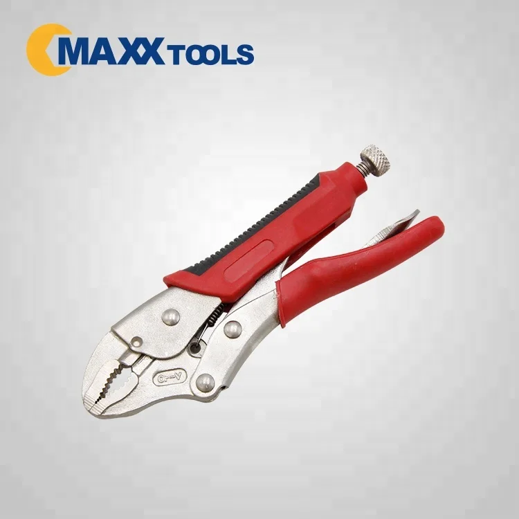 9" American Curved jaw vise grip locking pliers with soft handle