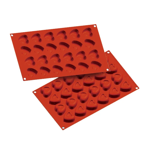 Силиконовая форма для торта в форме сердца, силиконовая форма для шоколадных конфет, 24 шт.