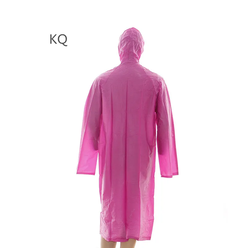 pink long pvc raincoat