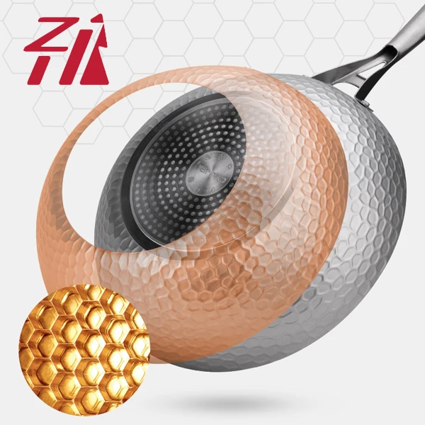 Hot Selling forged aluminium non stick Wok with lid