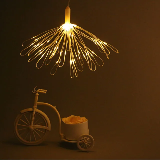 Огнеупорный светильник с резиновой батареей для украшения сада, Волшебная светодиодная гирлянда