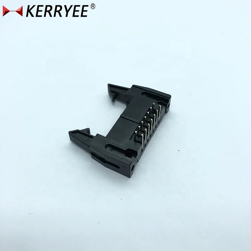 
14P Right angle shrouded box header connector 