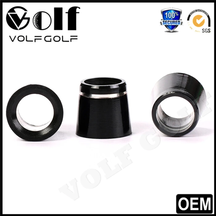 
Single Silver Ring Solid Black Plain Golf Ferrule for Driver Fairway Woods Graphite Shaft and Iron Shaft 