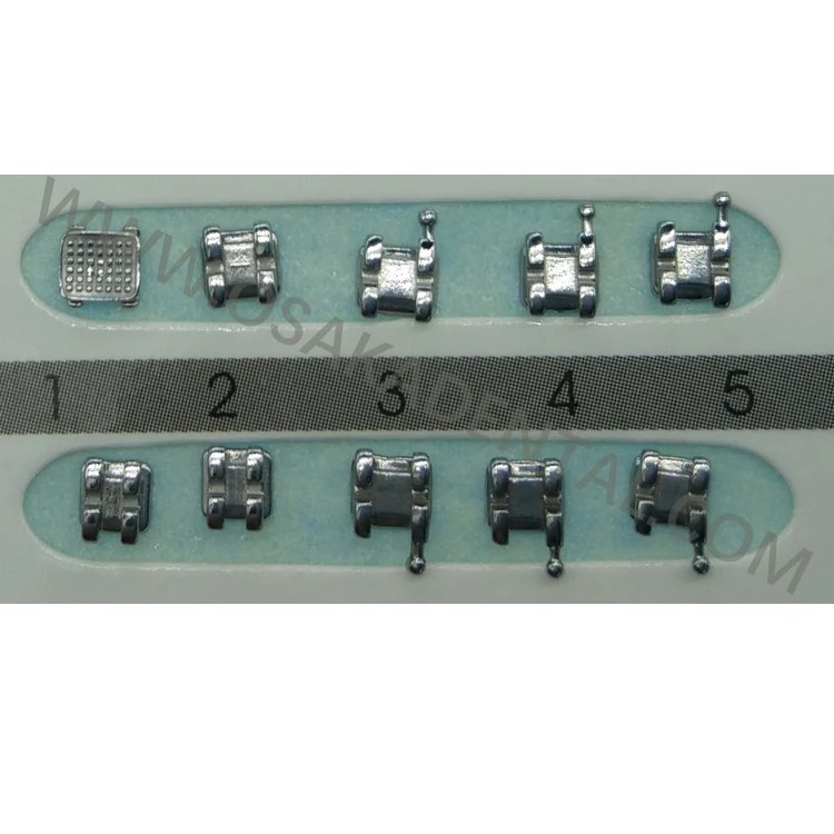 Кронштейн Edgwise 022 /018 3 с крючком или 345 без крючка мини ортодонтический кронштейн Roth mesh base MBT Bondable