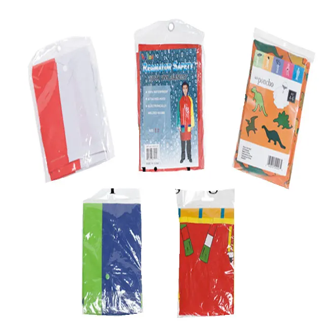 Hot sales cheap plastic PVC kids rain poncho/ children raincoat