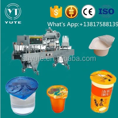 Bottled milk tea disposable cup filling and sealing machine