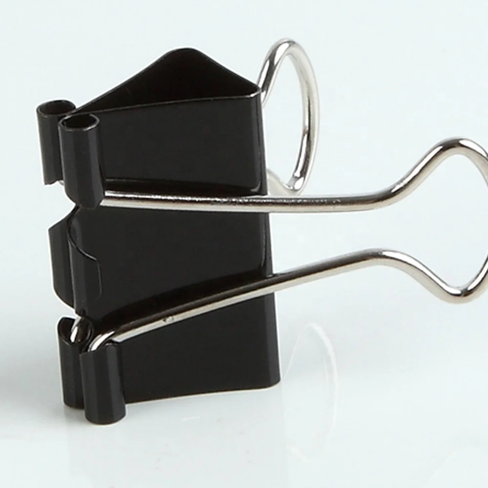 black metal 19mm small paper binder clips