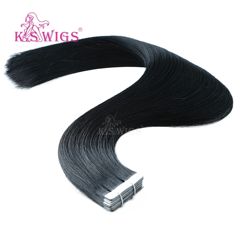 
K.S WIGS Doubl Side Tape Hair Extens 24 Inch Russian Hair Tape On Double Drawn Adhesive Tape For Hair Extensions 