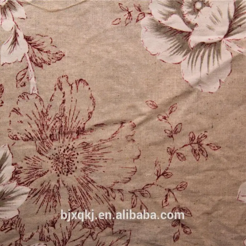 
organic Linen cotton upholstery decoration fabric for table 