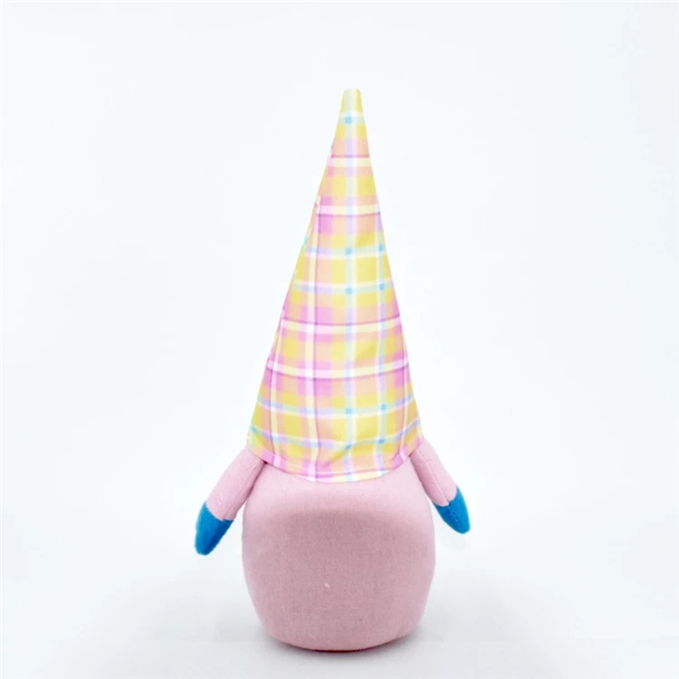 Custom High Quality Nordic Ornament Easter Decoration Gifts Fabric Crafts Elf Dwarf Pink Plush Gnome For Spring Decor