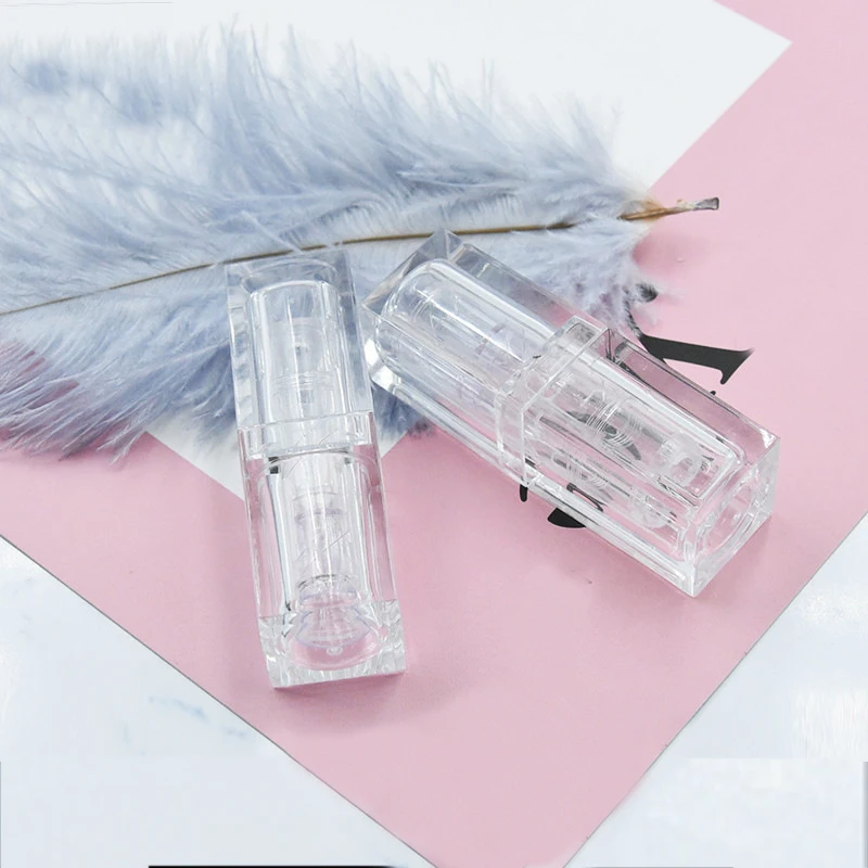 
2019 Fashion Square Transparent Best Quality Cheaper Price Lipstick Tube Private Label Empty Lipstick Tube 